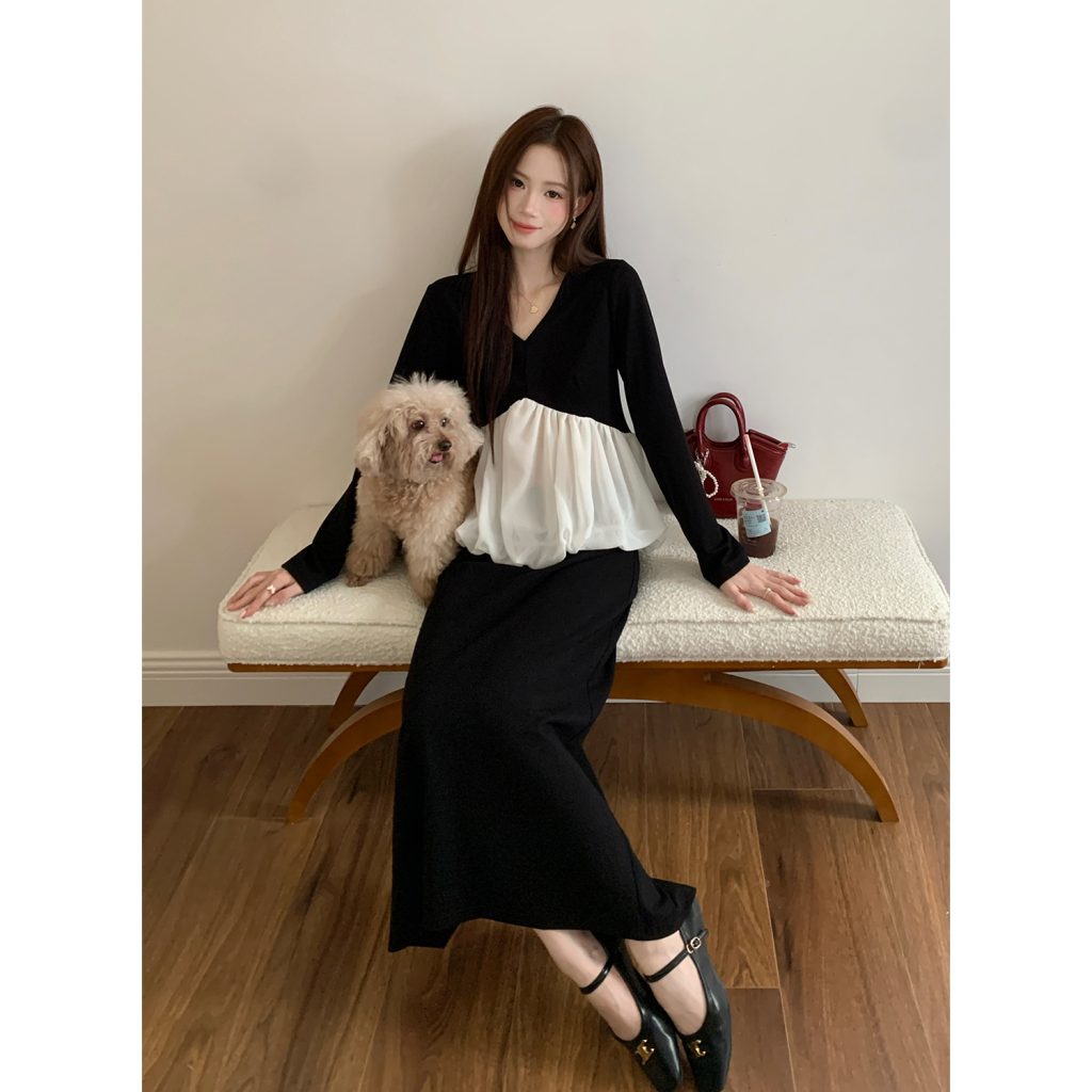 French Elegant Two-Piece Top and Skirt Set for Women Fall New Arrival